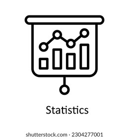 Statistics  vector   outline Icon Design illustration. Work in progress Symbol on White background EPS 10 File