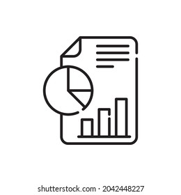 Statistics vector outline icon style illustration. EPS 10 file