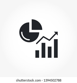 Statistics vector solid glyph icon
