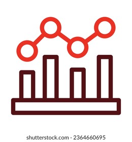 Statistics Vector Thick Line Two Color Icons For Personal And Commercial Use.
