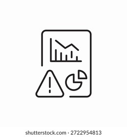 vetor de sinal de ícone de aviso de estatísticas