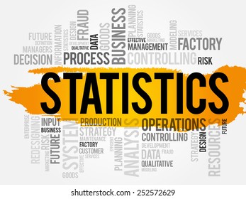 STATISTICS word cloud, business concept