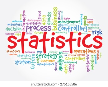 STATISTICS word cloud, business concept