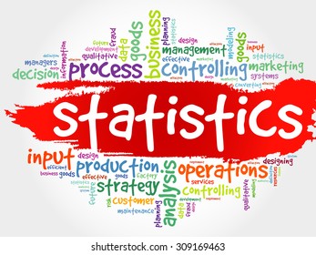 STATISTICS word cloud, business concept