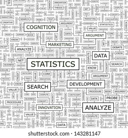 STATISTICS. Word cloud concept illustration. 