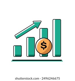 Statistik Moneda de dinero Negocio Vector de inversión financiera