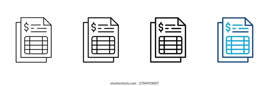 Statment Icon Different Style Outline Collection Set Vector Illustration
