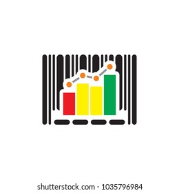 Stats Barcode Logo Icon Design