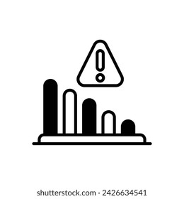 stats black line color icon 