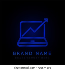 Stats blue chromium metallic logo