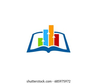 Stats Book Icon Logo Design Element