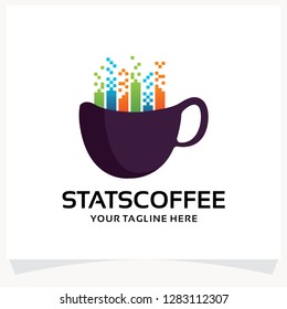 Stats Coffee Logo Design Template Inspiration