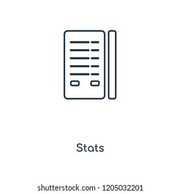 Stats concept line icon. Linear Stats concept outline symbol design. This simple element illustration can be used for web and mobile UI/UX.