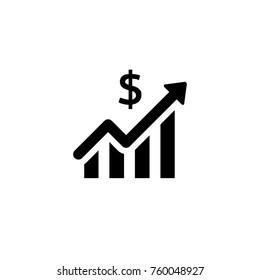 Stats Dollar Vector Icon