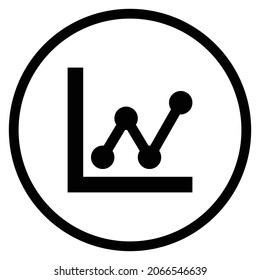 stats dots Icon. Flat style Circle Shape isolated on white background. Vector illustration