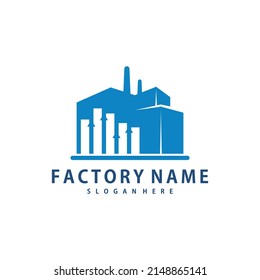 Stats Factory logo design vector, Creative Factory logo design Template Illustration