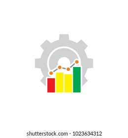 Stats Gear Logo Icon Design