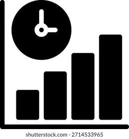 Vector de ilustración de icono de glifo de Estadísticas