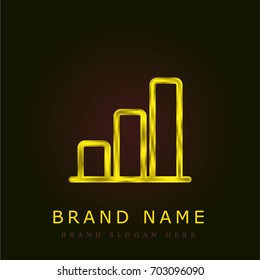 Stats golden metallic logo