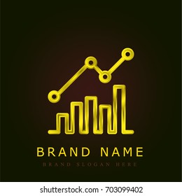 Stats golden metallic logo