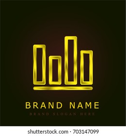 Stats golden metallic logo