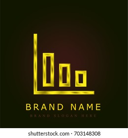 Stats golden metallic logo
