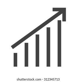 Stats, graph, web icon vector image. Can also be used for business, finance, technology, economics and accounting. Suitable for web apps, mobile apps and print media.