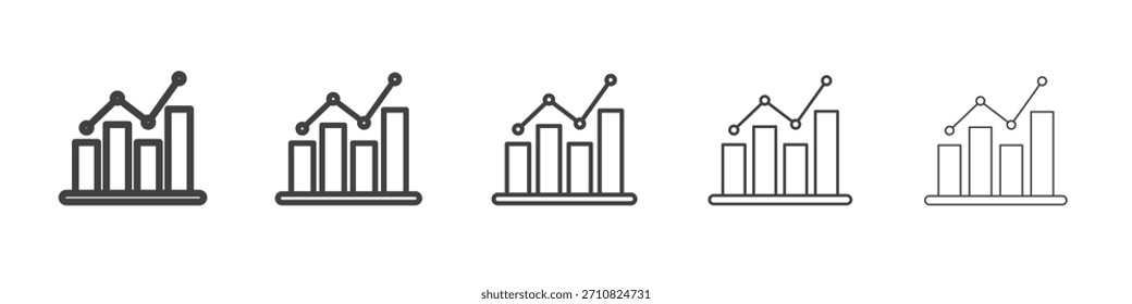 Estadísticas icono diseño, logotipo, App, interfaz de usuario. Ilustración vectorial, EPS