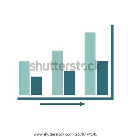 Stats icon design template isolated