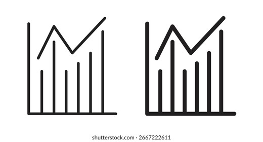 Icono de Estadísticas. doodle Vectores gráficos