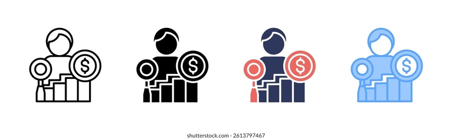 Stats Icon Element For Design And Vector