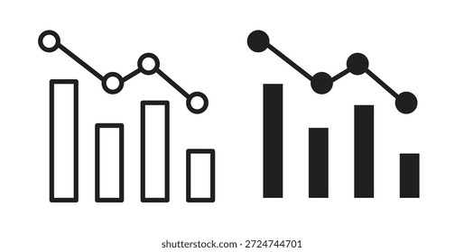 Stats icon. filled flat sign for mobile concept and web design