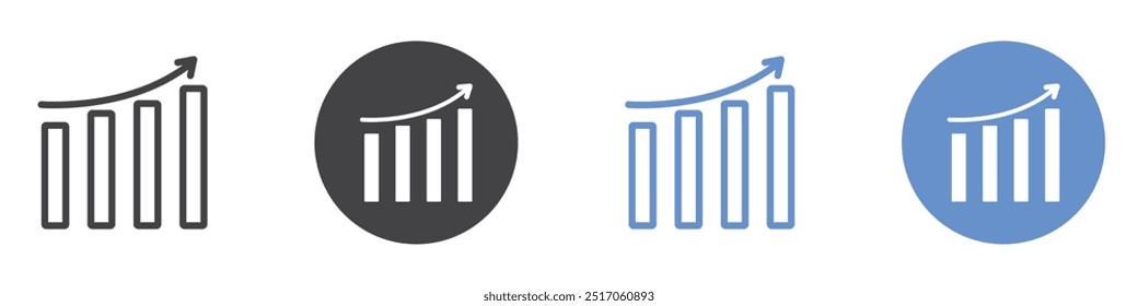 Stats Symbol flache Linie Symbol gesetzt.