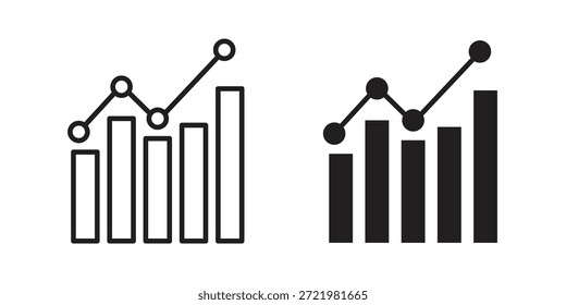 Ícone de estatísticas ícone simples plano. Versão linear - stock vetor.