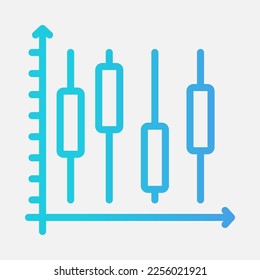 Statistiken Symbol im Farbverlauf-Stil, Verwendung für Website-Mobile-App-Präsentation