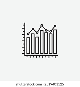 Stats icon isolated on white background