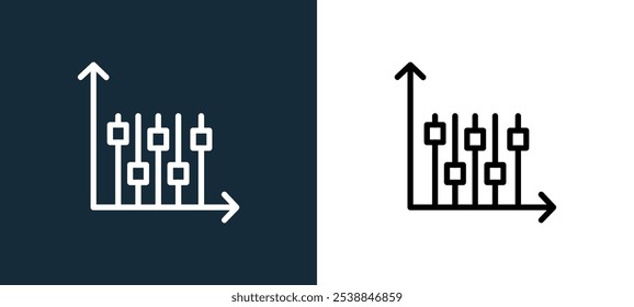stats icon isolated on white and black colors. stats outline linear vector icon from trading collection for mobile apps, web and ui.