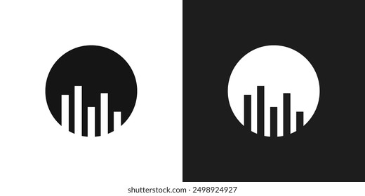 Stats icon line art vector