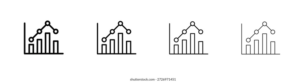 Icono de Estadísticas en estilo de línea de trazo moderno. Vector 10 eps