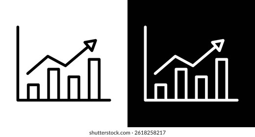 Stats icon shape graphic simple plain clipart symbol. thin line outline art