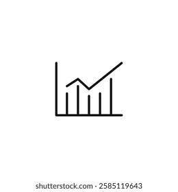 Stats icon. simple thin line vector icon