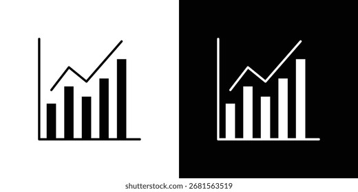 Símbolo do ícone de estatísticas para modelos, web design e infográficos