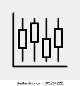 Stats icon vector illustration in line style for any projects, use for website mobile app presentation