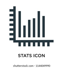 Stats icon vector isolated on white background for your web and mobile app design, Stats logo concept