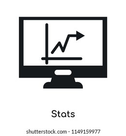 Stats icon vector isolated on white background for your web and mobile app design, Stats logo concept