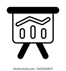 Stats icon vector stock illustration.
