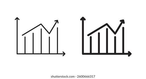 Stats icons graphics set vectors