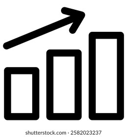 Stats Increase Graph Icon for E-Commerce Shop