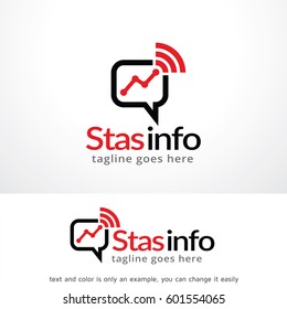 Stats Info Logo Template Design Vector