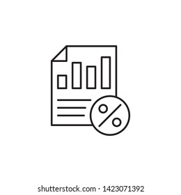 stats, interest icon. Simple thin line, outline vector of Saving money icons for UI and UX, website or mobile application